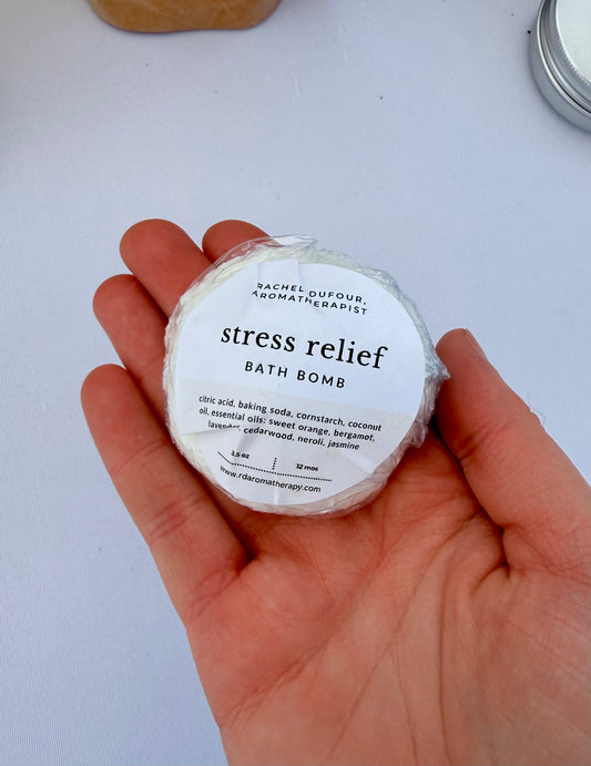 Stress Relief Bath Bomb | Lavender, Bergamot & Neroli Aromatherapy