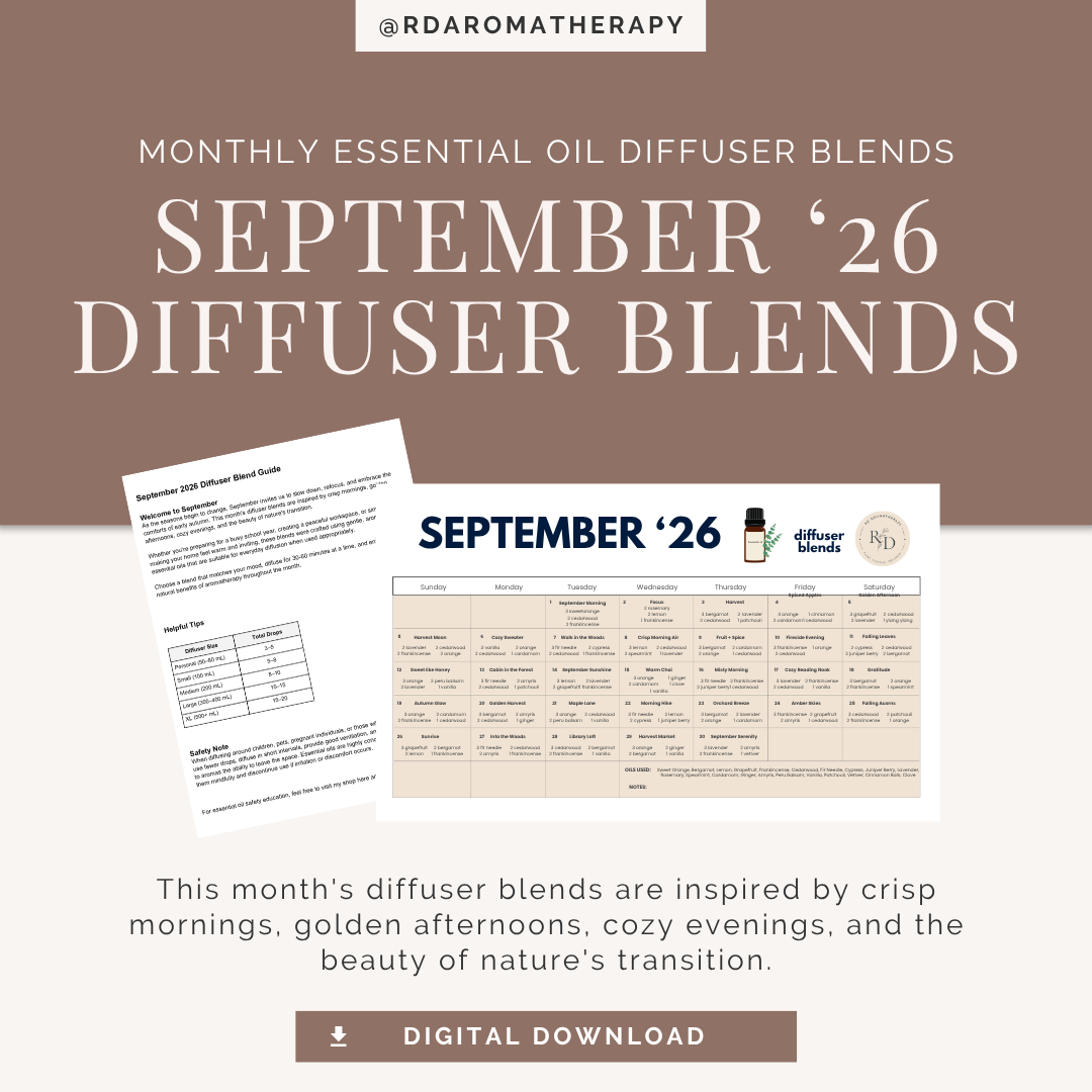 September Essential Oil Diffuser Blends - 2026 Calendar