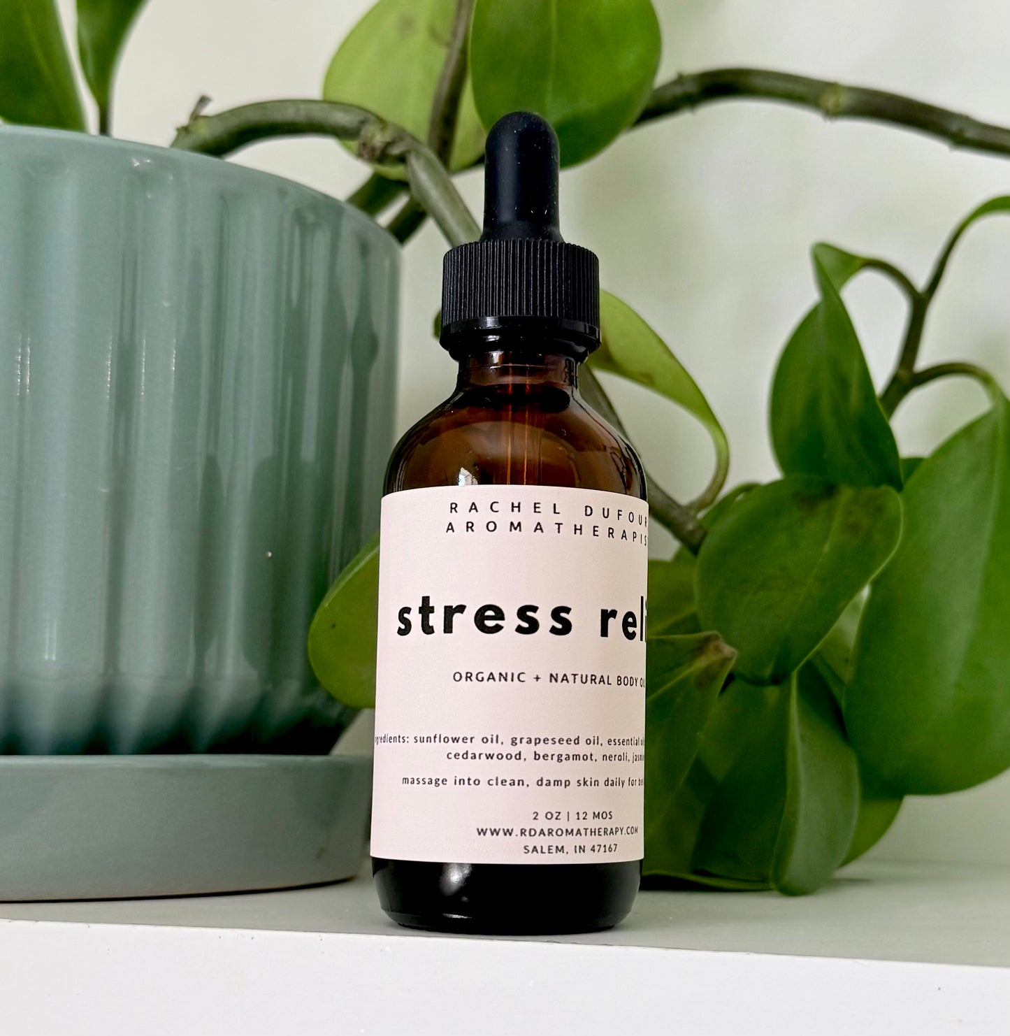 Aromatherapy Body Oil | Lightweight Moisturizing Oil | Lavender, Orange, Vanilla & Stress Relief Blends | Natural Skin Care