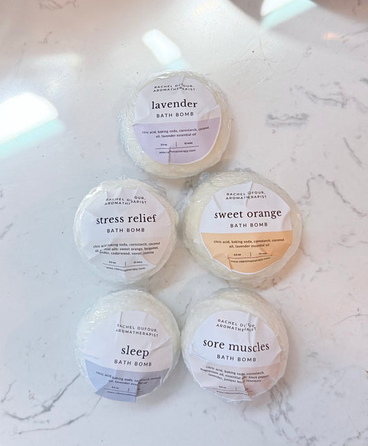 Aromatherapy Bath Bomb Gift Set | 5 Essential Oil Bath Bombs