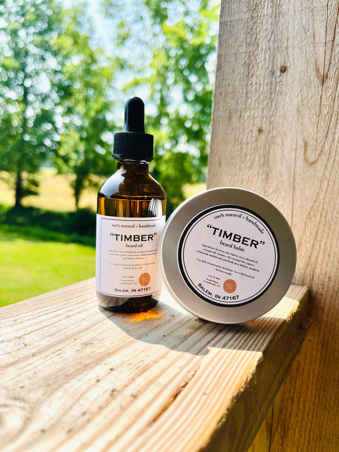 Timber Beard Oil & Balm Duo – Rugged Woodsman Scent | All-Natural Grooming