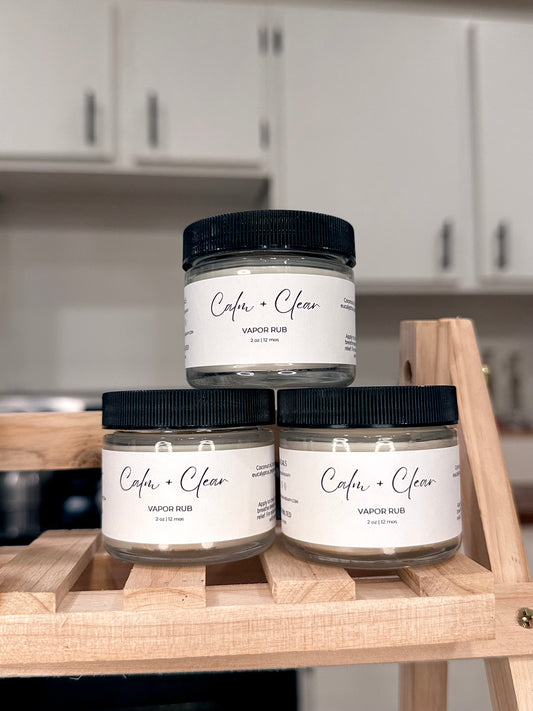 Calm & Clear Natural Vapor Balm – Eucalyptus, Peppermint & Menthol Chest Rub Alternative