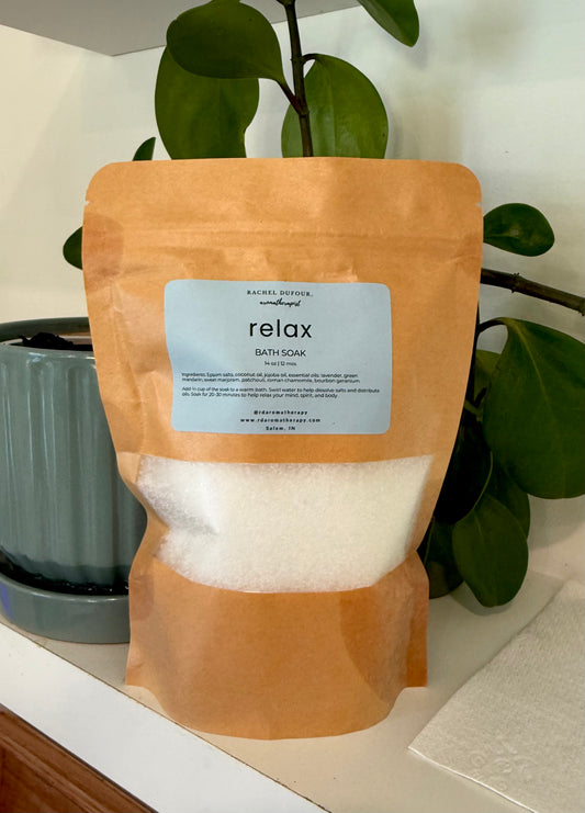 Relax Bath Soak – Deep Calm Aromatherapy Epsom Salt Blend for Stress Relief