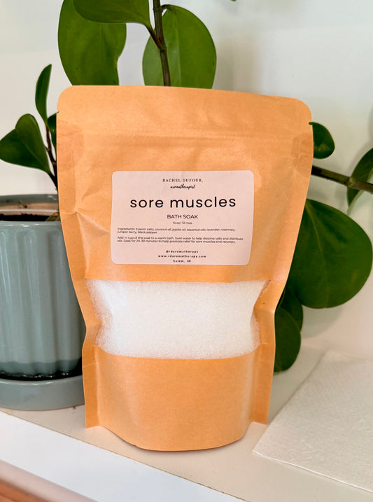 Sore Muscles Bath Soak – Recovery Epsom Salt Soak with Essential Oils
