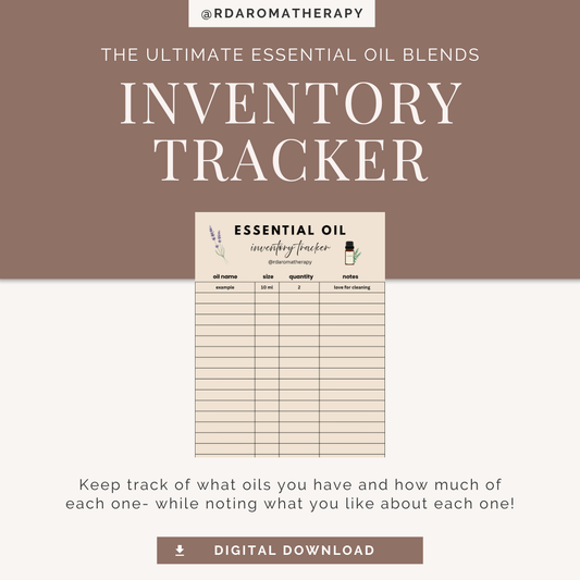 Essential Oil Inventory Tracker Spreadsheet