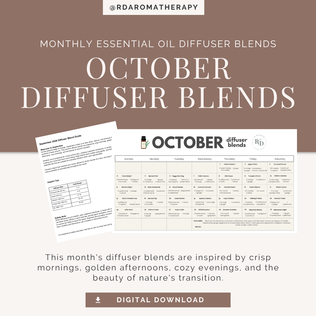 October Essential Oil Diffuser Blends - 2026 Calendar