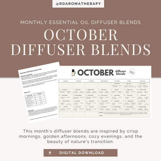 October Essential Oil Diffuser Blends - 2026 Calendar