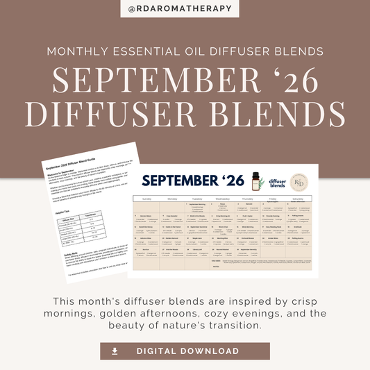 September Essential Oil Diffuser Blends - 2026 Calendar