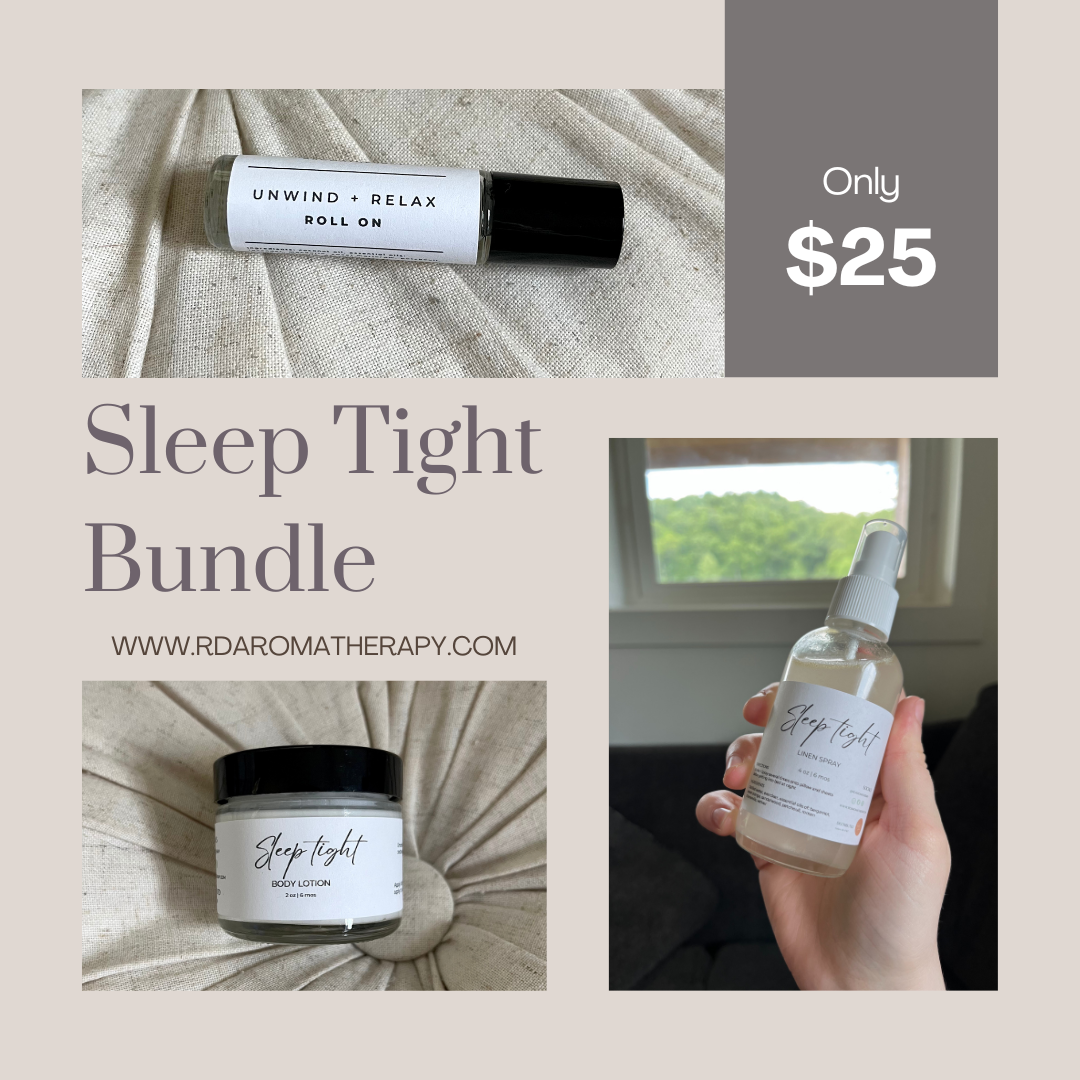 Sleep Support Bundle – Essential Oil Sleep Kit with Roll-On, Linen Spray & Body Lotion for Deep Relaxation